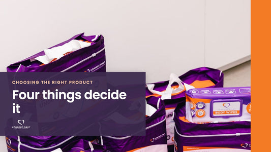 Comfort First title card for the Choosing the Right Product series, reading 'Four things decide it'