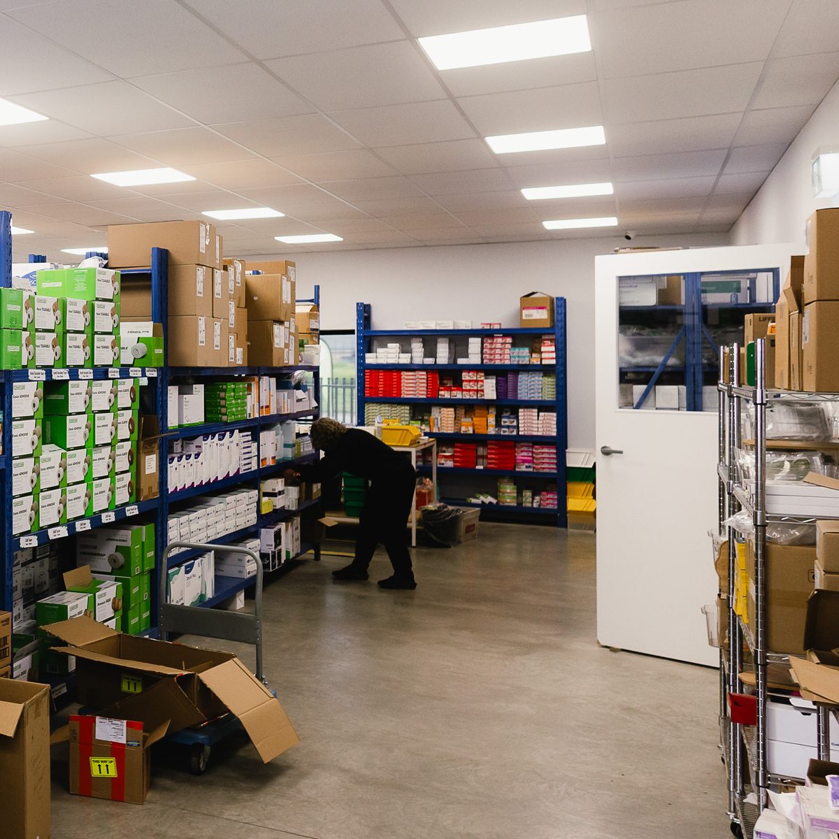 Inside the East Bendigo warehouse behind the Comfort First store