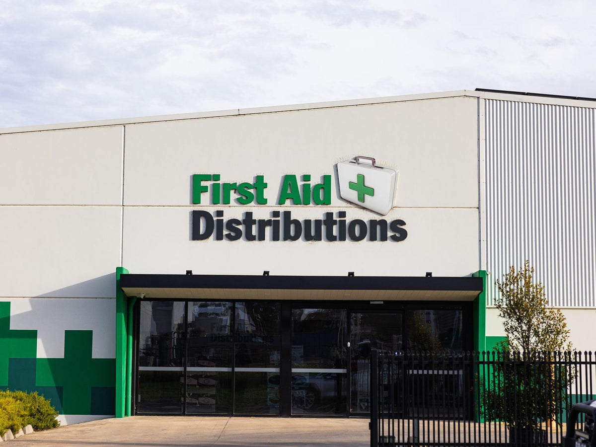First Aid Distributions storefront at 205 Murphy Street, East Bendigo, home of Comfort First